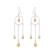 Natural Citrine Faceted Earrings