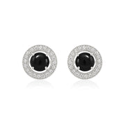 Natural Black Onyx Studs