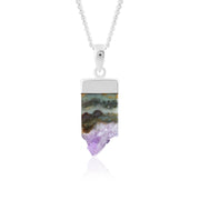 Natural Amethyst Lace Druzy Pendant