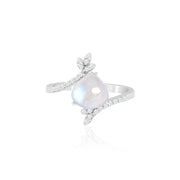 Moonlit Moonstone Rainbow Cab Ring