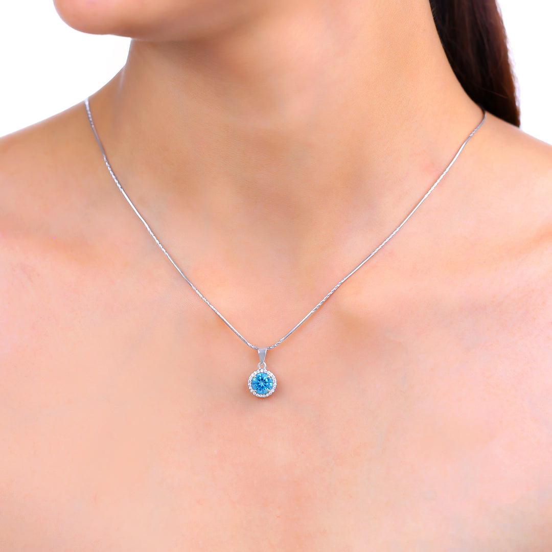 Skylight Round Pendant (Rhodium Plated)
