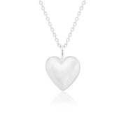 Bold Heart Pendant (Rhodium Plated)