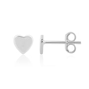 Heart Studs (Rhodium Plated)