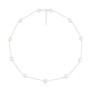 Natural Pearl Cab Necklace