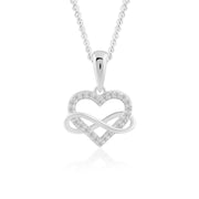 Infinite Love Pendant (Rhodium Plated)