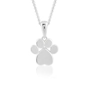 Paw Pendant (Rhodium Plated)