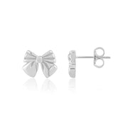 Bow Studs (Rhodium Plated)
