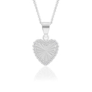 Amora Heart Pendant (Rhodium Plated)