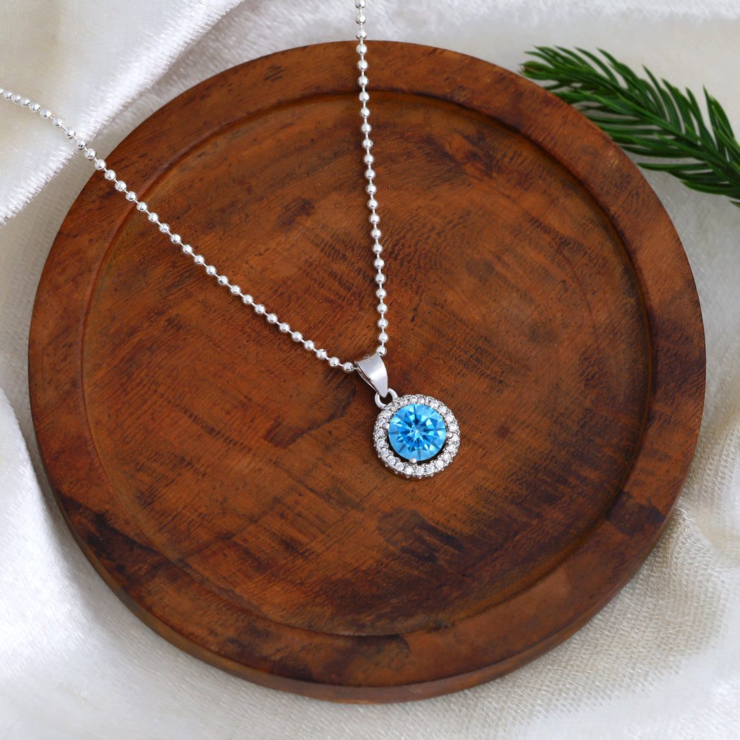 Skylight Round Pendant (Rhodium Plated)