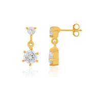 Drop Zircon Stud (Gold Plated)
