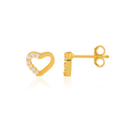 Half a Heart Stud (Gold Plated)