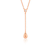 Teardrop Necklace (Rose Gold Plated)