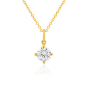 Solitaire Necklace (Gold Plated)
