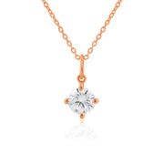 Solitaire Necklace (Rose Gold Plated)