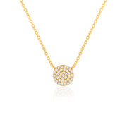 Circle Zircon Necklace (Gold Plated)