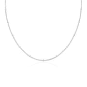 Knotted Chain  (Rhodium Plated)