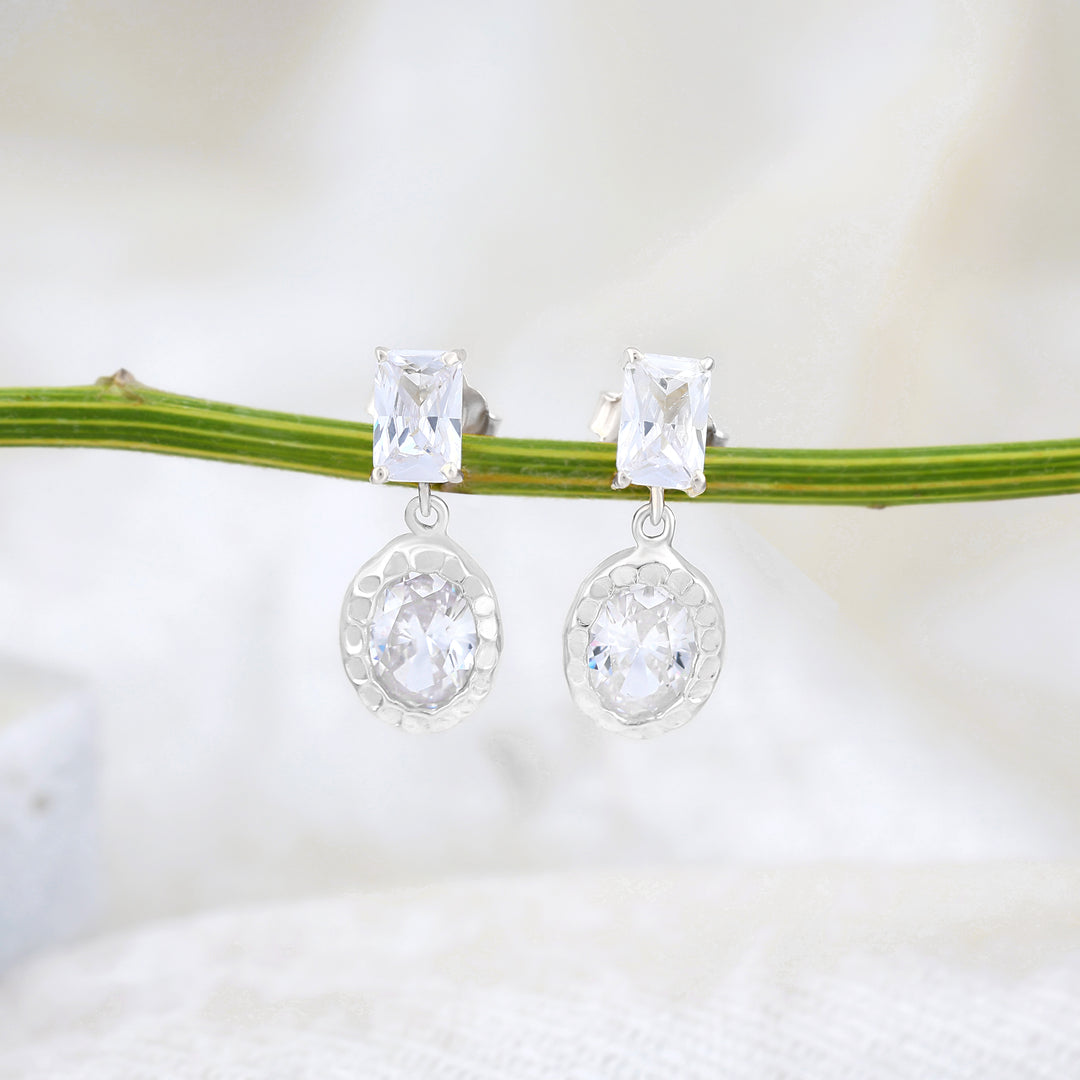 Empire Studs (Rhodium Plated)