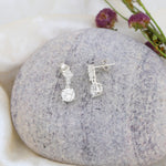 Load image into Gallery viewer, Selene Drop Earrings(Rhodium Plated)
