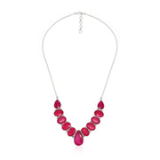 Natural Ruby Faceted Necklace