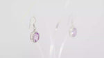 Load and play video in Gallery viewer, Natural Amethyst Oval Faceted Earrings
